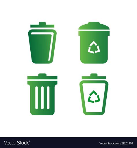 Trash bin logo design template Royalty Free Vector Image