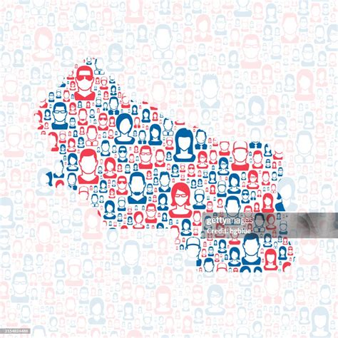 Kittitas County Washington Map With Blue And Red People High-Res Vector ...