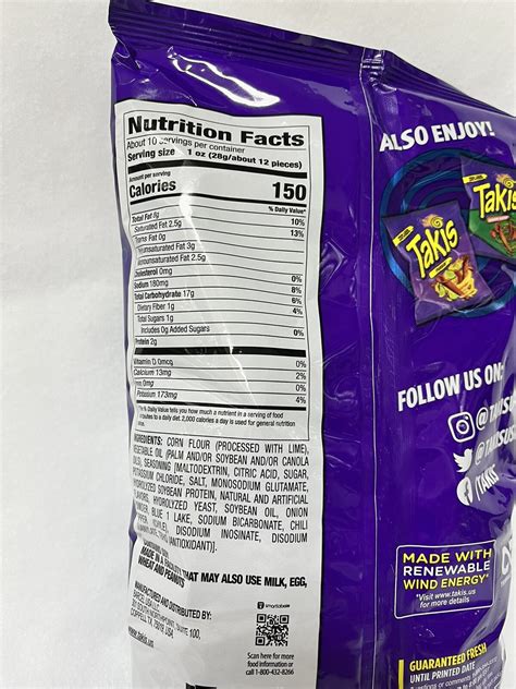 Takis Nutrition Facts