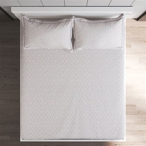 Buy Oxford Pixel Cotton 200TC Geometric Print 3Pcs Super King Bedsheet ...