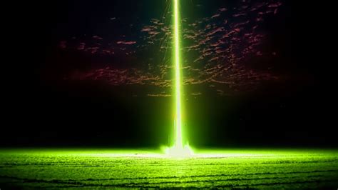 Wallpaper rocket, light, beam, green, night hd, picture, image