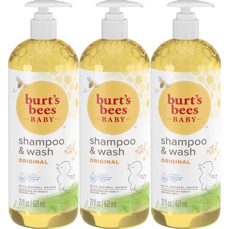 Burt's Bees Baby Shampoo and Wash, Tear Free, 98.7% Natural, 21 fl oz ...