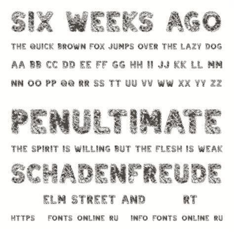 Six weeks ago font