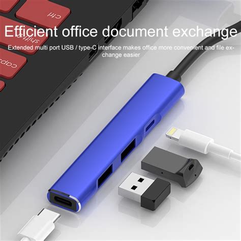 4 in 1 Hub 8 Pin / USB to Type-C / 2 USB / Lightning Multifunctional D ...