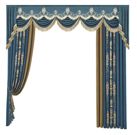 SHENGDIYA 法式系列蓝色窗帘-窗帘-2021美间（软装设计采购助手）