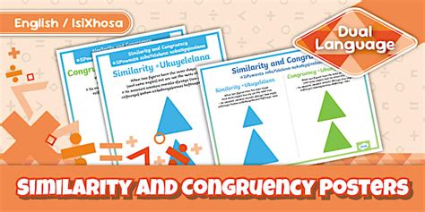 Grade 7 Maths - Term 3 - Similarity and Congruency Posters - isiXhosa