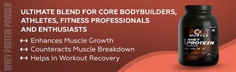 Bolt Muscle Protein Powder Blend of Whey 24 g. Protein Concentrate ...