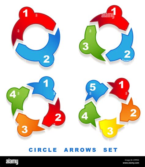 Circle arrows set. Illustration Stock Photo - Alamy