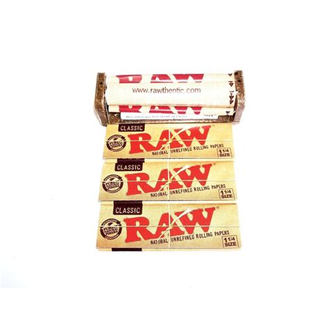 Raw Rolling Machine 79mm with 3 Packs of Raw Classic Rolling Papers 1 1 ...