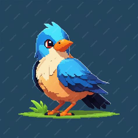 Bird and chicken and duck in pixel art style for design | Premium AI ...
