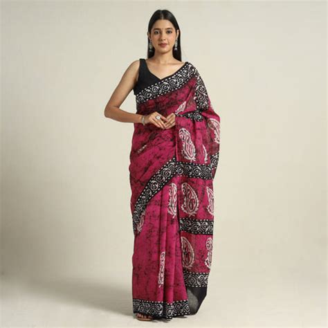 Buy Authentic Batik Block Print Sarees Online | iTokri – iTokri आई.टोकरी