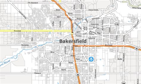 Bakersfield California Map at Thomas Lujan blog
