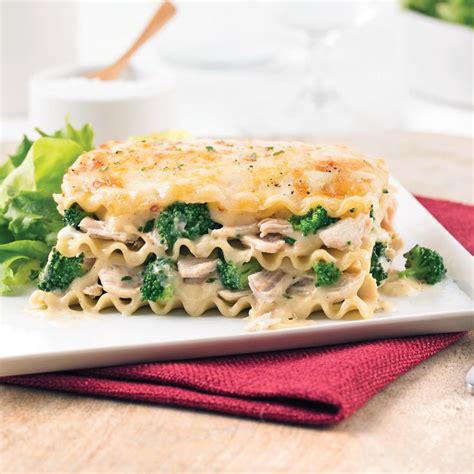 Lasagne au poulet et brocoli   Recette   Lasagne poulet  