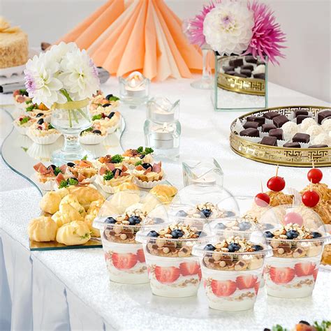Pumtus 100 Pack Plastic Parfait Cups with Insert & Dome India | Ubuy