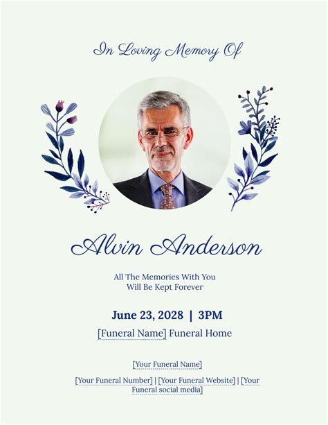 Funeral Flyer Template - Ccalcalanorte.com