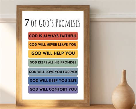 7 of God's Promises Christian Scripture Poster Kids - Etsy