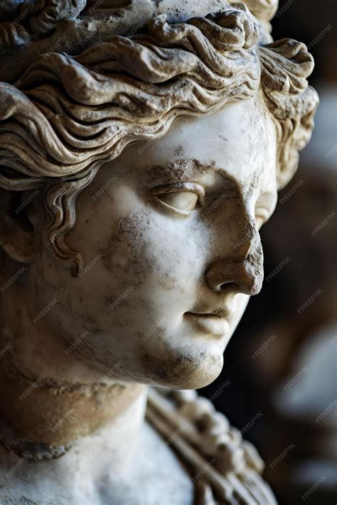 Premium Photo | Ancient statue of an ancient Greek goddess closeup toned