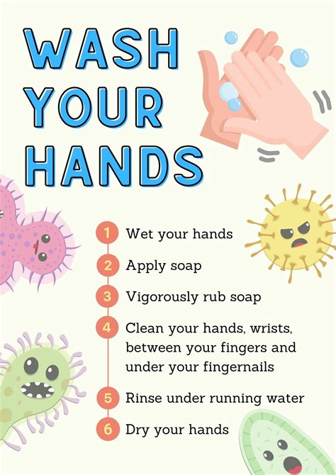 Free customizable handwashing poster templates | Canva