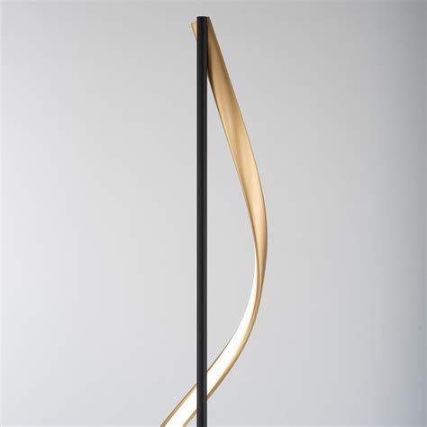 Paul Neuhaus Q-Swing floor lamp anthracite/brass | Lights.co.uk