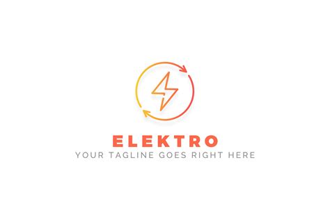 充电宝/移动电源/充电设备品牌Logo设计模板 Elektro – Electrician Logo Template – 设计小咖