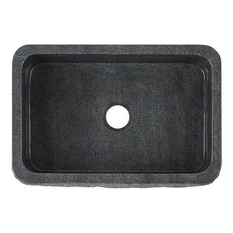 33" Finbrook Chiseled Granite Farmhouse Sink - Blue Gray | Signature ...