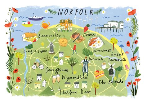 Norfolk Map Poster