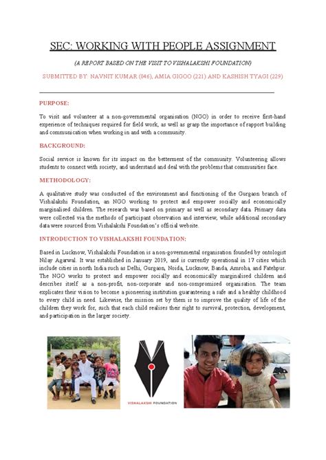 SEC Revised Group Assignment - SEC: WORKING WITH PEOPLE ASSIGNMENT (A ...