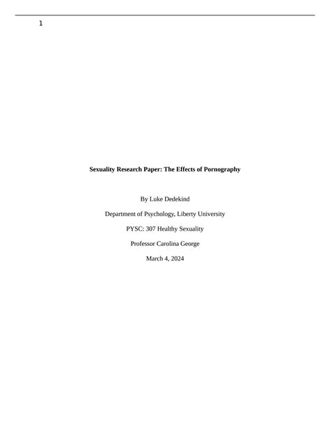 SOLUTION: Psyc 307 liberty university sexuality research paper the ...