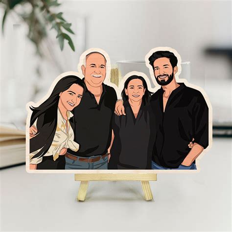 Buy Personalized Caricature Wooden Print with Easel Online - Gifts for ...