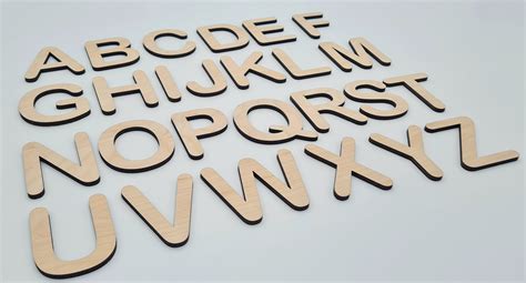 Wooden Alphabet Set • Wood Letters A-Z & Movable Alphabet • DIY Letter Crafts • Home Decor ...