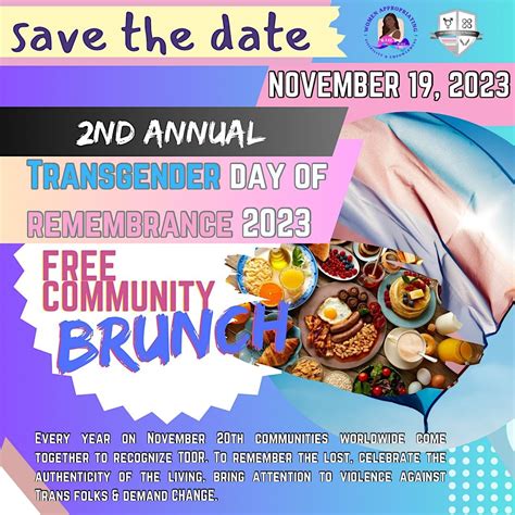 Transgender Day of Remembrance Brunch 2023, Martin Luther King Jr ...