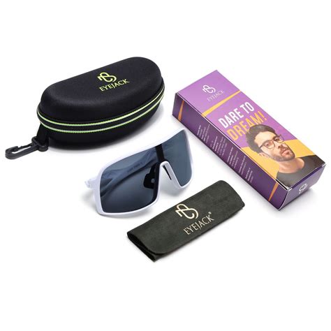 Eyejack White Wrap Around Sunglasses for Men & Women (5606CL1298 ...