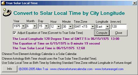 Local Solar Time Calculation Example 的图像结果