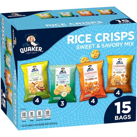 Quaker Rice Crisps Sweet & Savory Variety Pack 12 oz 15 Count - Walmart.com
