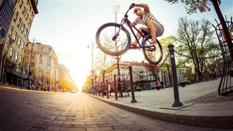 BMX street trick scene