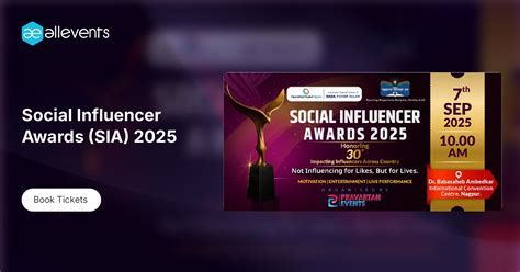 Social Influencer Awards (SIA) 2025 Tickets, Dr Babasaheb Ambedkar ...