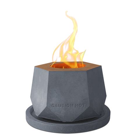 Fire Pit Indoor Tabletop Fireplace, Concrete Tabletop Fire Pit ...