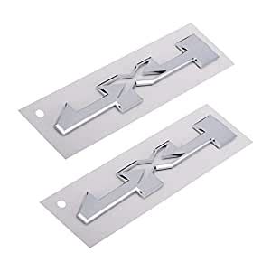 2pcs 4x4 Letter Emblem Nameplate 3D Badge Decal Script Fender Door ...