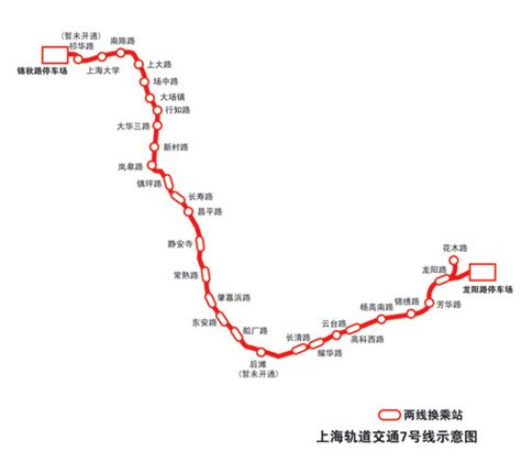 ★上海市地铁七号线线路图、时刻表
