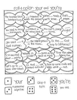 *FREE SAMPLE* Even MORE Roll &Color: Synonyms, Antonyms, Homophones...