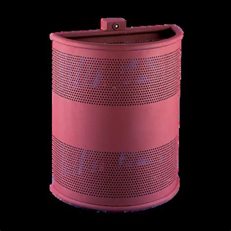 BIM objects - Free download! Wall mounted half round perforated bin ...