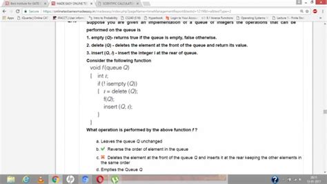 DS: MadeEasy Subject Test: Programming & DS - Queues