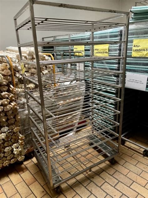 Rack trolley for Heuft Daub thermal oil ovens for 100cm trays