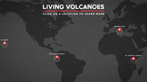 Active Volcanoes World Map