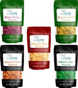 Divine Nature Multani Mitti Sandalwood Chandan Orange Peel Neem Leaf ...