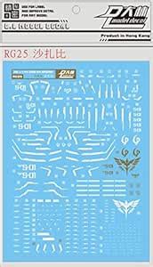 Buy Fits Bandai Gundam Decal Decals RG 1/144 MSN-04 SAZABI Gundam ...