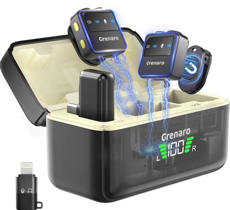 Grenaro Mic For Youtubers, P10 Wireless Mic With Magnetic Clip, Mic For ...
