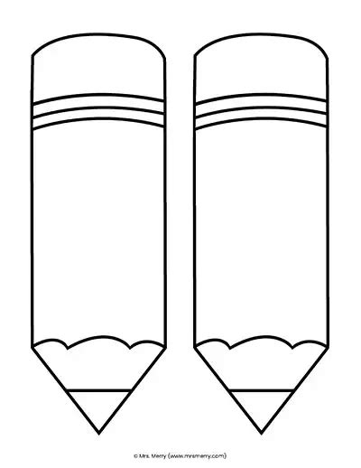 Pencil Template & Letter Banner Printable | Mrs. Merry | Printable tags ...