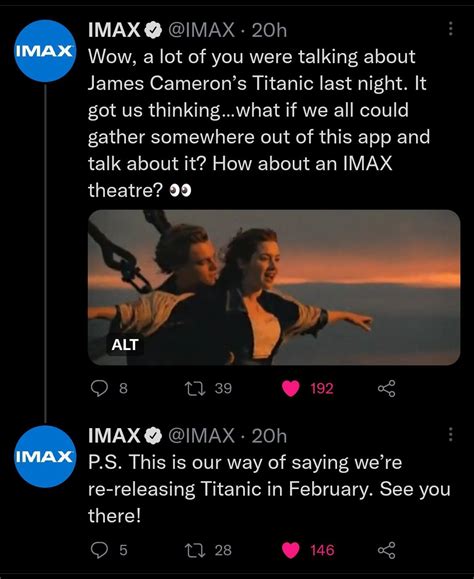 Titanic is getting an IMAX Re-Release in Feb'23 : r/imax