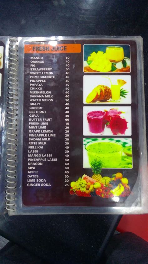 Menu at Green Cafe, Kavaraipettai